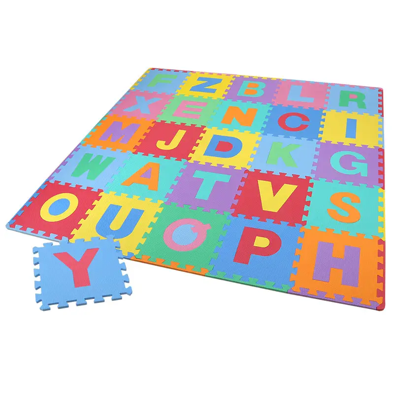 Set 30*30cm Cartoon Englisch Alphabet Muster Baby Krabbel matte Puzzle Spielzeug Kind EVA Schaum Yoga Brief matten Lernen