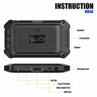 OBDSTAR MS50 Version Standard : Scanner Moto, Diagnostic et Programmation de Clés, Outil de Reprogrammation ECU avec 2 Mises à Jour Gratuites en Ligne