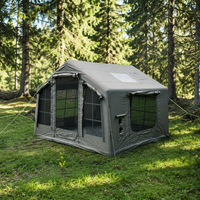 Tente gonflable entièrement automatique pour l'extérieur, 5-8 personnes, camping quatre saisons, tissu Oxford PVC, imperméable, coupe-vent, portable, sans installation