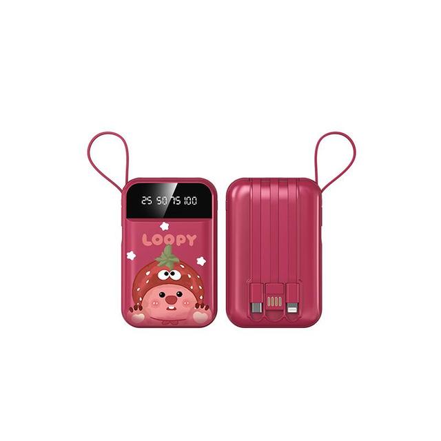 Hot Sale Portable 20000mAh Power Bank with 10W Charging, 3 Built-in Cables, Lightweight and Customizable Logo Printing