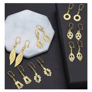 JXX Venta al por Mayor de Moda, Pendientes Largos de Diseño Dubái, Joyería de Latón Chapado en Oro - Product Image 6