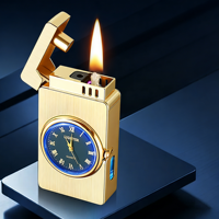Briquet multifonctionnel YN à commande vocale, véritable flamme nue, design style montre, cadeau d'affaires pour hommes