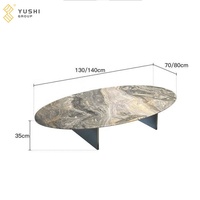 Table basse en marbre naturel de luxe moderne YUSHI, style italien, table ronde pour projet de décoration haut de gamme