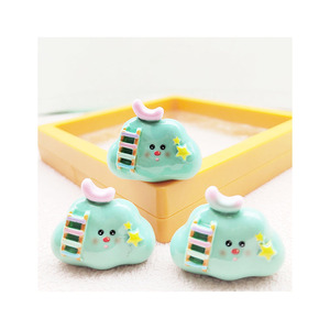 Dễ thương nhựa phim hoạt hình đám mây Mini Kawaii phẳng trở lại Cabochon sổ lưu niệm DIY quyến rũ trang trí phụ kiện - Product Image 6