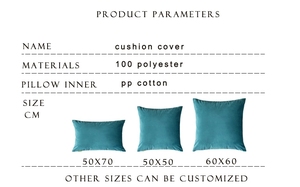 Square/rectangle Velvet Luxury <strong>Cushion</strong> Cover Hot Selling Home Decoration <strong>Soft</strong> <strong>Sofa</strong> <strong>Cushions</strong> - Product Image 6