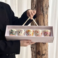 Ensemble de tasses et mugs en céramique vintage de haute qualité, coffret cadeau souvenir - Utilisation domestique, cadeau de pendaison de crémaillère et de mariage, fabriqué en Chine