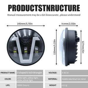 ไฟหน้า LED อลูมิเนียมขนาด 5.75 นิ้ว พร้อมไฟสูงและไฟต่ำ กำลังไฟ 70 วัตต์ ระดับกันน้ำ IP67 สีฟ้า - Product Image 3