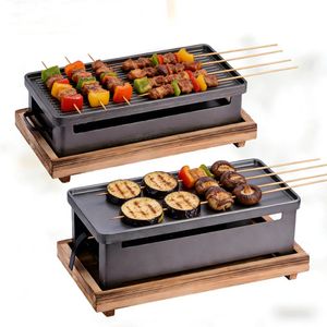 Plaque de cuisson en alliage <span class=keywords><strong>d</strong></span>'aluminium, plaque de rôtissage intérieure, facile à nettoyer, barbecue au charbon de bois pour restaurant - Product Image 1