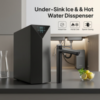 Distributeur d'eau sous comptoir compact, double réservoir (eau froide et chaude), refroidissement par compresseur, UV, pour cuisine domestique