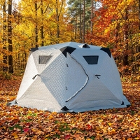 Tenda Sauna Fiberglass Multifungsi Berkualitas Tinggi 5 Orang Satu Kamar Tidur Kain Oxford Empat Musim Pembukaan Otomatis Cepat