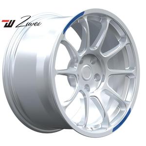 Rines de Aleación Forjados Ligeros Blancos de Alta Gama <span class=keywords><strong>para</strong></span> Carreras, de 17, 18, 19 y 20 Pulgadas, 5x100, 5x114.3, 5x120, <span class=keywords><strong>para</strong></span> BMW, Audi, Tesla - Product Image 1