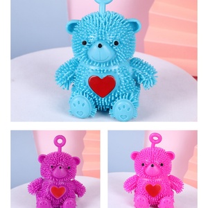 Juguete Antiestrés TPR Love Little Bear, Bola de Burbujas con Cuentas Grandes para Apretar, Divertido para Aliviar el Estrés, Regalo de Cumpleaños - Product Image 5