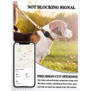 ที่ใส่ปลอกคอสุนัขแบบนุ่มกันน้ำสำหรับเครื่องติดตาม Tile Mate 2022 2024 สีชมพูเทา ดีไซน์มินิมอล - Product Image 5