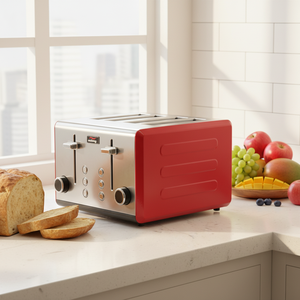 <span class=keywords><strong>Grille</strong></span>-<span class=keywords><strong>pain</strong></span> électrique Ousheng 4 tranches avec couvercle en plastique, fentes extra larges et contrôle électronique variable de la coloration - Product Image 5