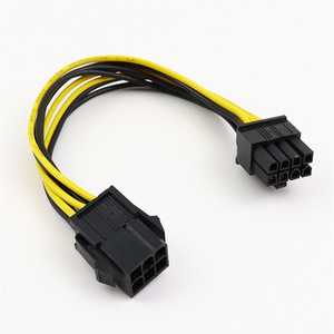 Câble adaptateur d'alimentation 6 broches à 8 broches pour carte graphique, connecteur d'extension de carte mère PC, prise de sortie CC, matériau PVC - Product Image 2