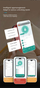 Tuya Smart Door <b>Lock</b> With Password <b>Keypad</b> Wi-Fi App Control For Steel Door Black ABS Plastic - Product Image 5
