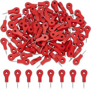 Puntine Decorative in Legno Rosso per Mappe, Chiodini per Mappe di Viaggio, Puntine per Bacheche e Mappe di Viaggio - Product Image 1