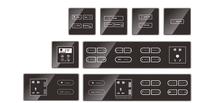 Interrupteurs et prises muraux Orbita avec ports de charge USB/Type-C adaptés aux interrupteurs d'éclairage et aux prises de courant de la maison/de l'hôtel