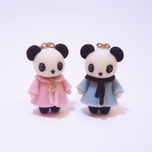 Peluches Panda miniatures rose et bleu, couple d'animaux en peluche, décoration pour la Saint-Valentin, 0-10 cm, cadeau unisexe - Product Image 5