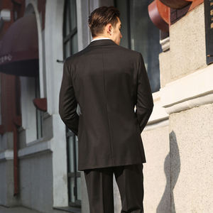 All'ingrosso della fabbrica di alta qualità tessuto di lana stile italiano mono petto completo da uomo 2 pezzi - Product Image 5