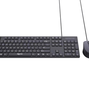 Aigo WQ9521 Wired <b>Keyboard</b> <b>Mouse</b> <b>Combo</b> 104 Keys English USB Office Home Use - Product Image 1