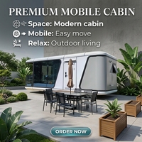 Maison conteneur préfabriquée de 20 pieds, capsule habitable 3 lits, cabane préfabriquée isolée, silencieuse et sécurisée pour hôtel, location, camping