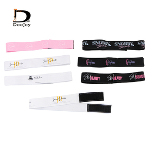 Fascia elastica per capelli in pizzo con fascia frontale regolabile regolabile con Logo All Over personalizzato per parrucca - Product Image 4