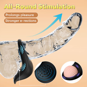Yeni gelen esnek silikon Penis halkası vibratör titreşimli halka erkekler için seks oyuncakları çift - Product Image 4