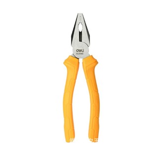 Alicates para cortar alambre Deli de 8 pulgadas, de acero al cromo vanadio, con mango naranja, para electricistas y reparaciones domésticas - Product Image 1