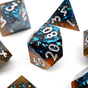 Jeu de dés du MDN 7 pièces, dés polyédriques en résine à bords tranchants pour jeux de rôle <span class=keywords><strong>Donjons</strong></span> <span class=keywords><strong>et</strong></span> <span class=keywords><strong>dragons</strong></span> Jeux de table RPG - Product Image 3
