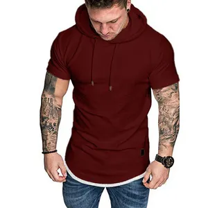 Men's Quick Dry Bodybuilding T-shirt Fitness Training Sport T-shirt Workout Top Running Tshirt Hoodie Gym Clothing