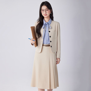 Women's Suit Set Midi Skirt Black Office Lady Anti-Wrinkle Commuting Work Wear - Product Image 2