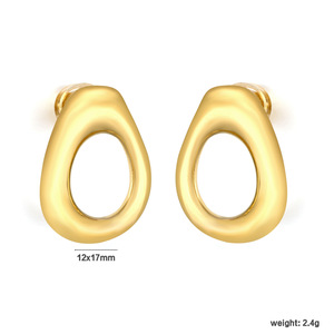 ต่างหูแฟชั่นดีไซน์ดอกไม้ ชุบทอง 18k สแตนเลสสตีล เครื่องประดับสำหรับงานปาร์ตี้ - Product Image 4