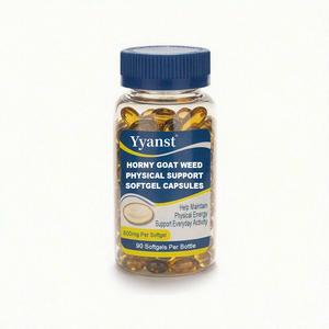 Cápsulas de Gel Suave con Extracto de Hierba de Cabra en Celo 800mg 90 Unidades Suplemento Herbal para Apoyar la Energía Física Masculina en la Actividad Diaria OEM - Product Image 1
