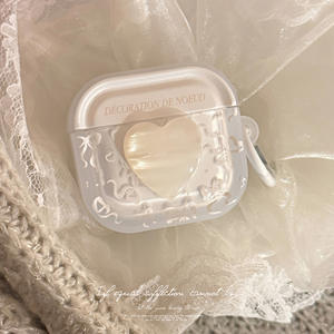 Étui pour écouteurs AirPods Pro 2 avec nœud papillon blanc Fritillaria, housse pour écouteurs sans fil 4e génération, cordon élégant - Product Image 1