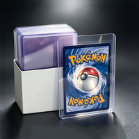 Porte-cartes de visite personnalisé en PVC 35PT, protège-cartes multi-impression 3x4, épaisseur 35mm pour cartes de visite