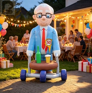 Globo Gigante Inflable de Personaje de Dibujos Animados Abraham Rollator Holland con Andador, Botella de Cerveza y Taza - Product Image 6