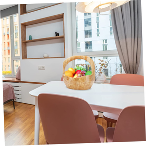 Bonbons décoratifs <span class=keywords><strong>salade</strong></span> légumes snack plats faits à la main en bois naturel bol de fruits paniers de racine avec manche en bois - Product Image 6