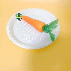 Tinh bột ngô Bộ đồ ăn phân hủy sinh học dùng một lần 7 inch <span class=keywords><strong>container</strong></span> thực phẩm bột bắp tấm tròn - Product Image 2