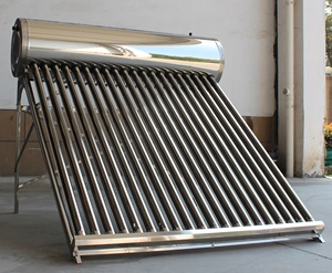 Chauffe-eau solaire à tubes sous vide à haute efficacité thermique, économique, avec chauffage électrique en option, pour usage extérieur en hôtel, garantie 5 ans - Product Image 2