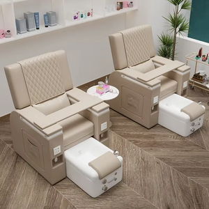 Sillón de Pedicura Eléctrico de Lujo al Por Mayor, Reclinable y Totalmente Automático con Masaje para Spa de Pies, Manicura y Lavamanos - Product Image 4