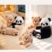 Meilleures ventes : Canapé paresseux en peluche Panda dessin animé, Jouets en peluche animaux en peluche, Chaise licorne en peluche mignonne pour enfants avec logo personnalisé
