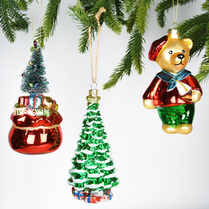 Adornos Navideños de Lujo para Navidad, Decoraciones de Vidrio con Diseño de Santa Claus, Adornos para Árbol de Navidad, 100 Piezas - Product Image 4