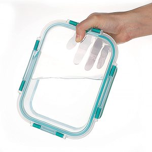 Organisateur de réfrigérateur de cuisine boîte alimentaire en verre hermétique boîte à déjeuner <span class=keywords><strong>avec</strong></span> <span class=keywords><strong>couvercle</strong></span> de verrouillage 8 pièces - Product Image 2