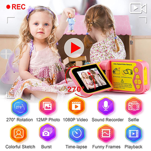 Videocámara para niños 1080P 2,4 pulgadas IPS Pantalla Cámara Juguetes <span class=keywords><strong>HD</strong></span> Grabadora de videos para niños con pantalla abatible - Product Image 2