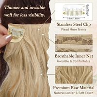 Extensions de cheveux à clips en nano-pointe ondulée courte, 6 pièces, tête entière, épaisses, douces, fibre haute température pour femmes, usage quotidien et pour les fêtes