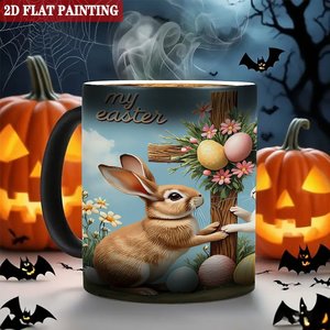 Frosted Black Matte Mug 11oz <b>Ceramic</b> Heat Activated Daily Tea <b>Cup</b> - Product Image 2
