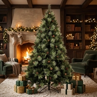 Sapin de Noël artificiel sur pied en PVC, décoration automatique pour arrière-plan de scène, événements théâtraux et salles d'exposition
