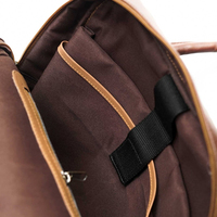 Mochila de Cuero con Logotipo Personalizado a Precio Económico, Mochilas Escolares de Cuero Genuino al por Mayor con Gran Capacidad