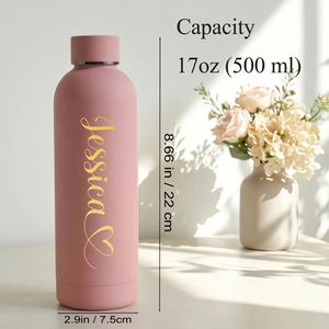 Botella de Agua Aislada de Acero Inoxidable, Termo Personalizado con Doble Pared y Acabado Mate, Cantimplora Deportiva - Product Image 3